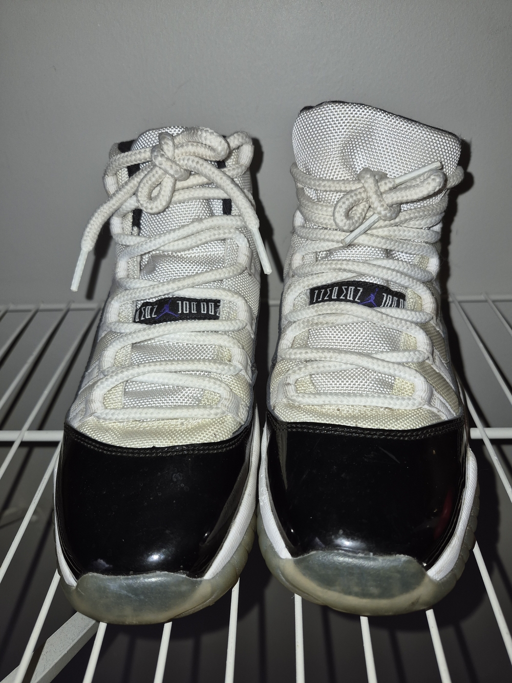 Jordan Kids White and Black High-Top Sneakers with Purple Logo